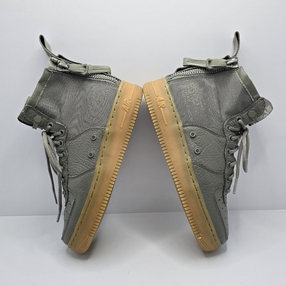 Nike | SF AF1s 'Dark Stucco' olive green gumsole hi-top sneakers | WMS 6.5 - Picture 13 of 14